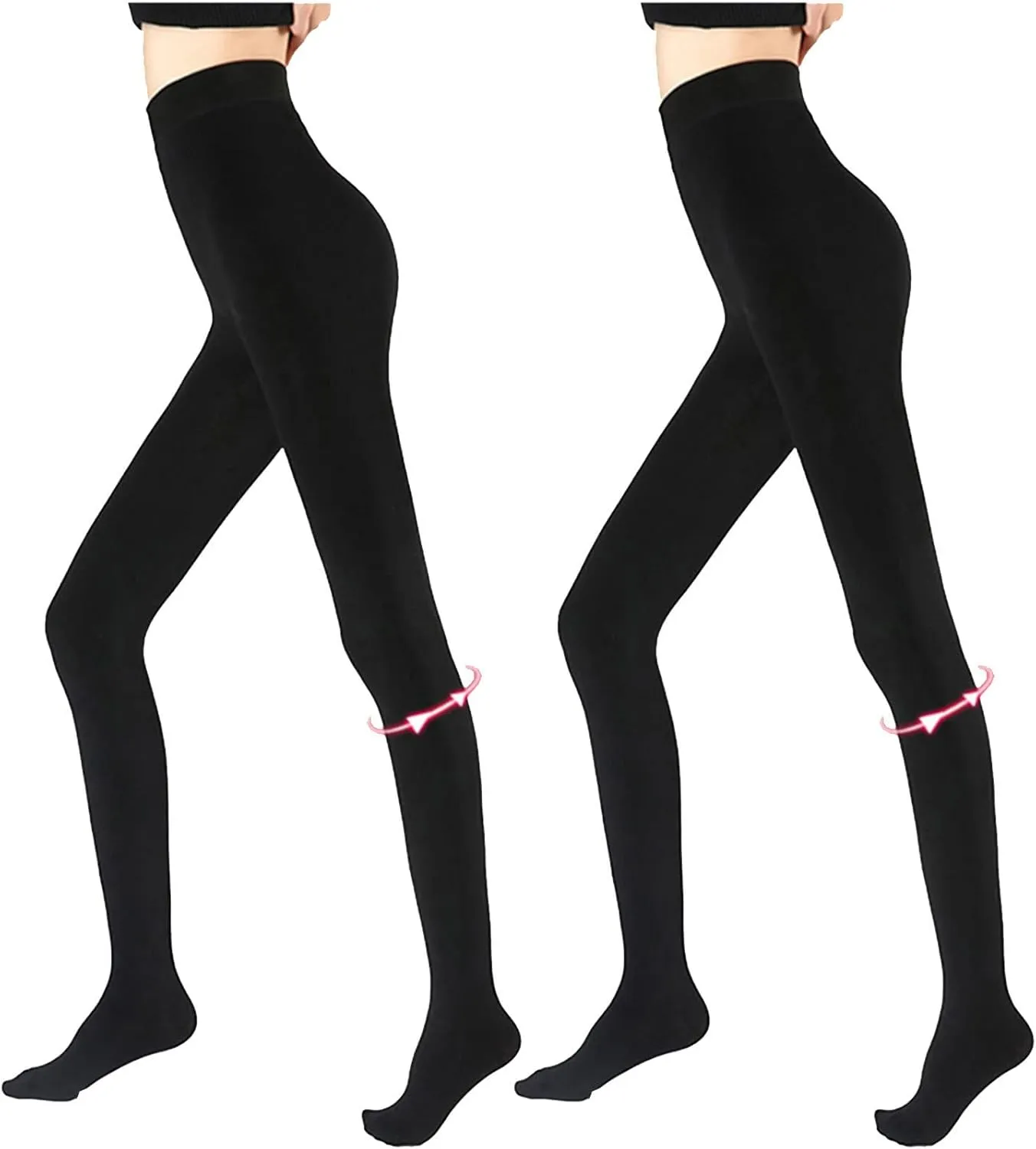 2 Pack Tight for Women Soft Smooth Warm Tights High Waist Sports Yoga Leggings Elastic Cozy Tights