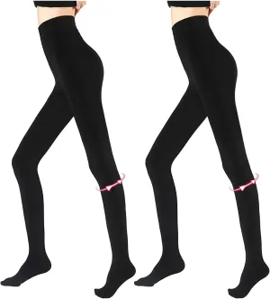 2 Pack Tight for Women Soft Smooth Warm Tights High Waist Sports Yoga Leggings Elastic Cozy Tights