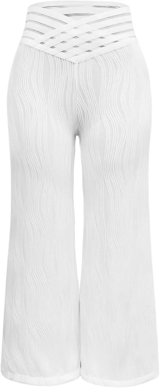 2023 Womens Bootcut Yoga Pants - Flare Leggings for Women High Waisted Crossover Workout Lounge Bell Bottom Dress Pants
