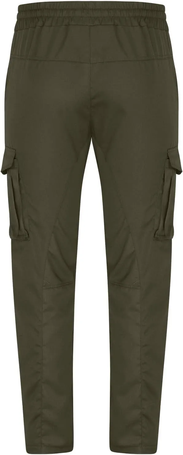 ADHOWBEW Mens Work Pants Outdoor Relaxed Fit Cargo Pockets Straight Elastic Pants