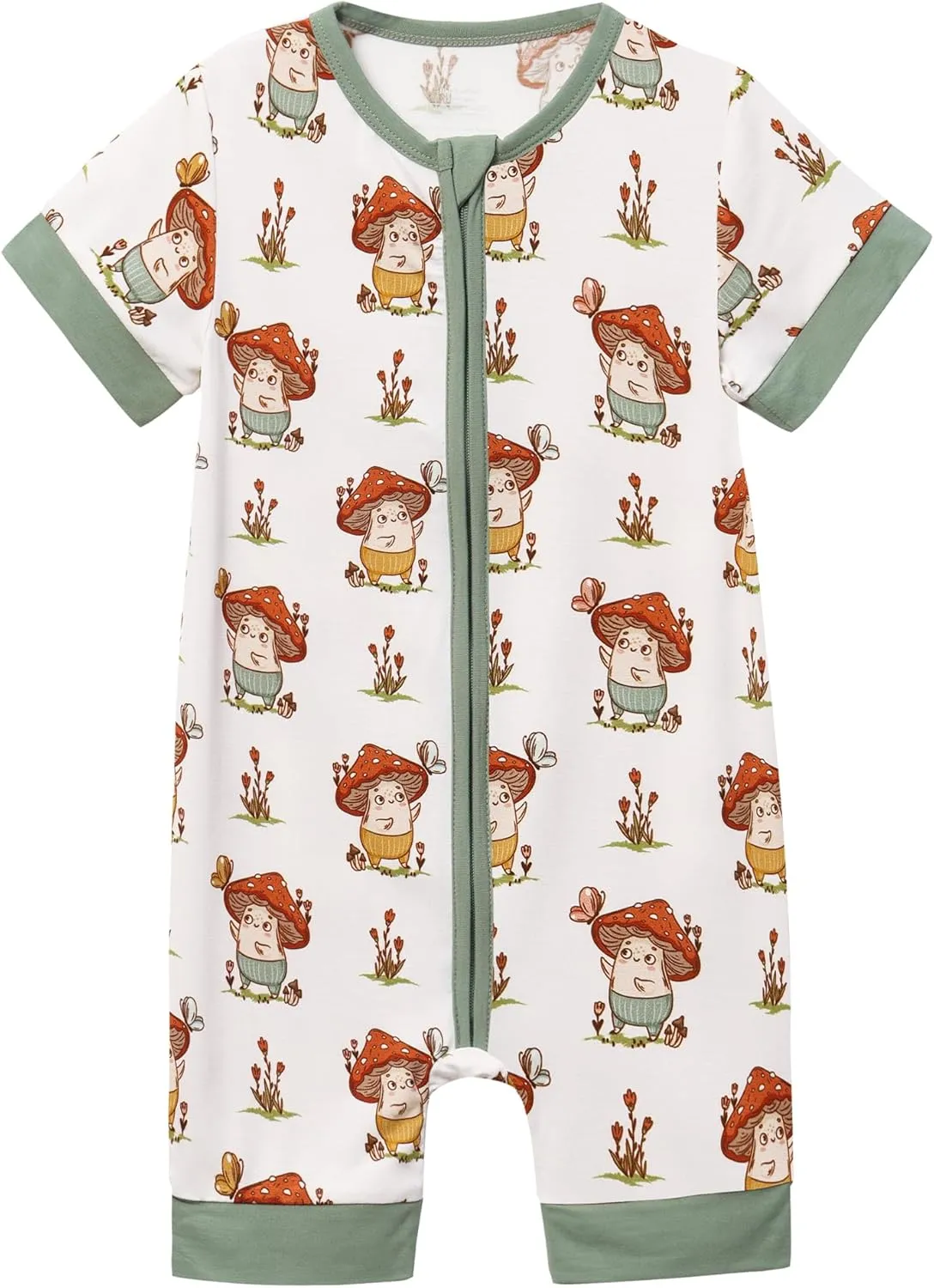 Baby Boys Girls Rompers Jumpsuits Toddler Short Sleeve Infant Sleep and Play Romper Viscose from Bamboo Pajamas