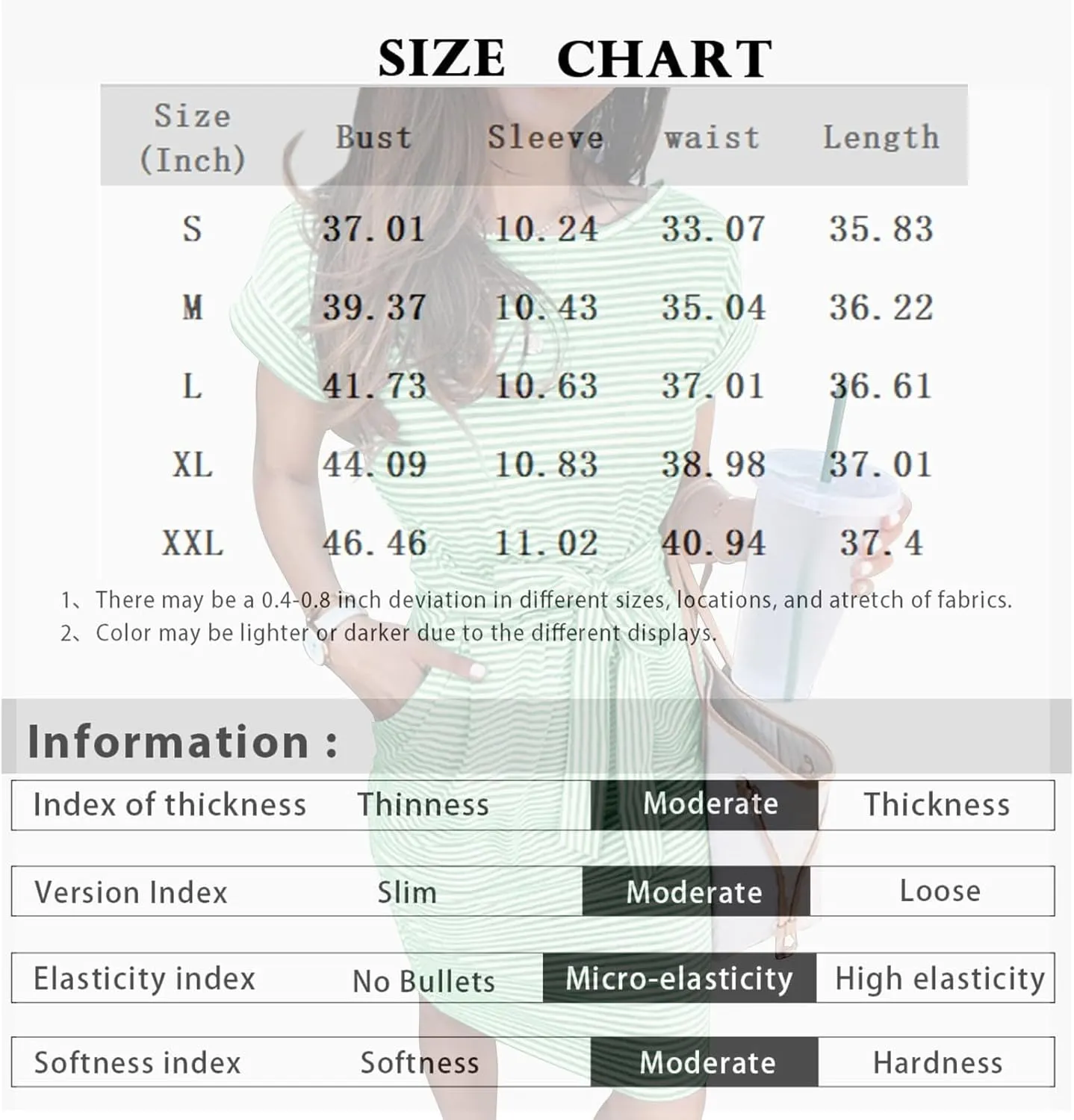 BAXLIMEK Midi Dresses for Women,2025 Summer Trendy Striped Casual Crewneck Short Sleeve T Shirt Dress Tie Waist with Pockets