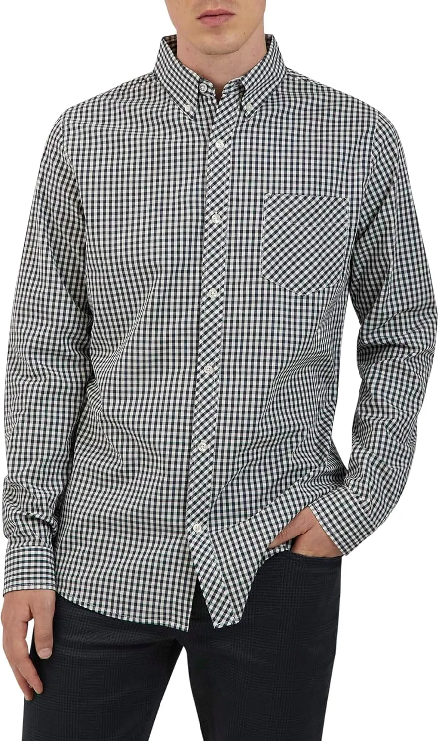 Ben Sherman Men's Button Down Shirt - Regular Fit Long Sleeve Button Down Shirt - Casual Dress Shirt for Men (S-XL)
