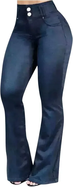 Bootcut Jeans for Women High Waisted Denim Flare Jean Pants Fashion Slim Fit Skinny Denim Pants with Pockets