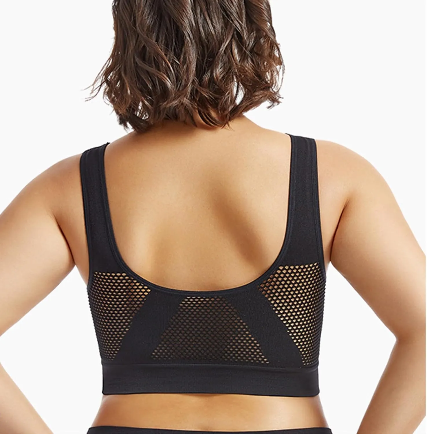 Breathable Sports Bras for Women 2025 Cooling Mesh Comfort Wireless Bra Solid Color Lift Up Air Bra Active Yoga Bra