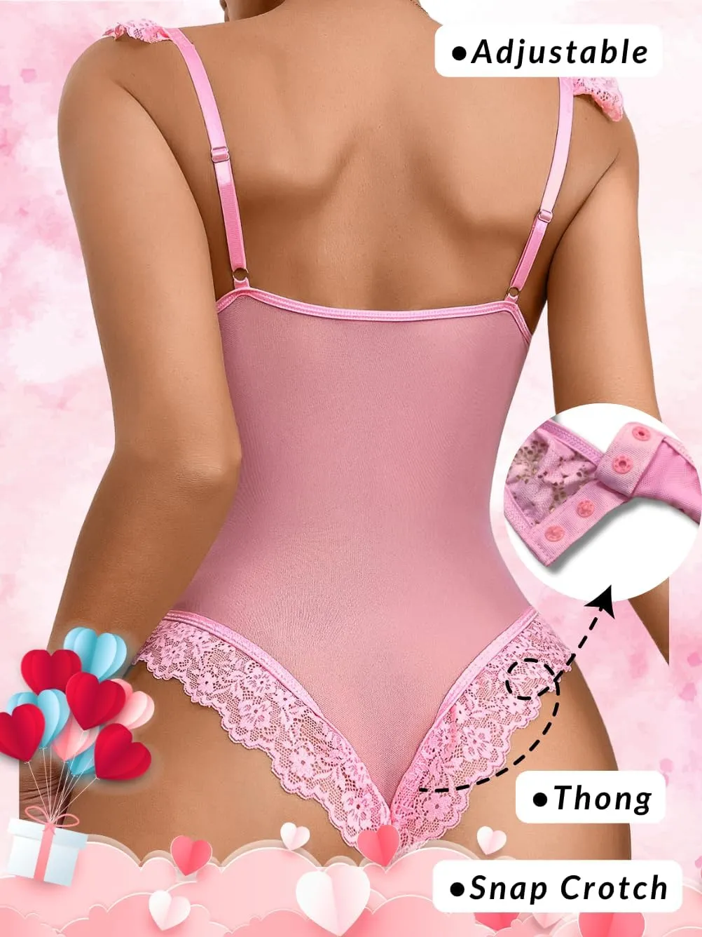 Bridal Lingerie Sets, Lace Bodysuit For Women, Bride Wedding Night, Sexy Garter Exotic Sheer Teddy Floral Bow
