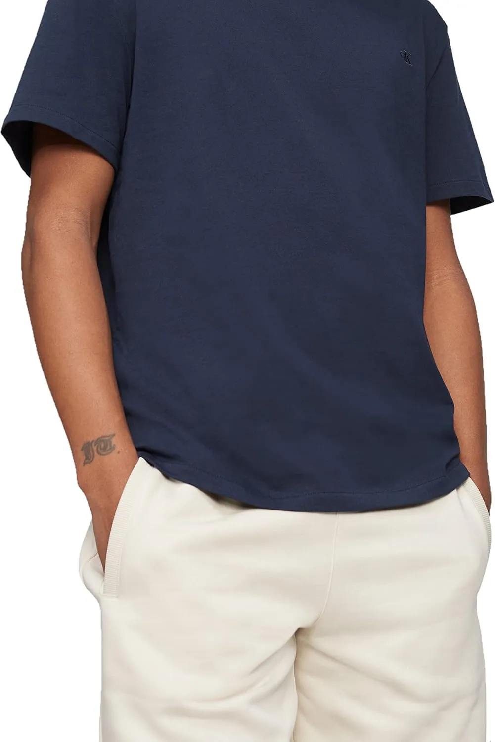 Calvin Klein Men's Smooth Cotton Solid Crewneck T-Shirt