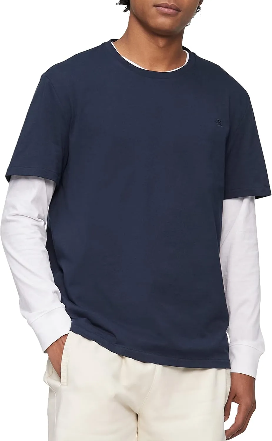 Calvin Klein Men's Smooth Cotton Solid Crewneck T-Shirt