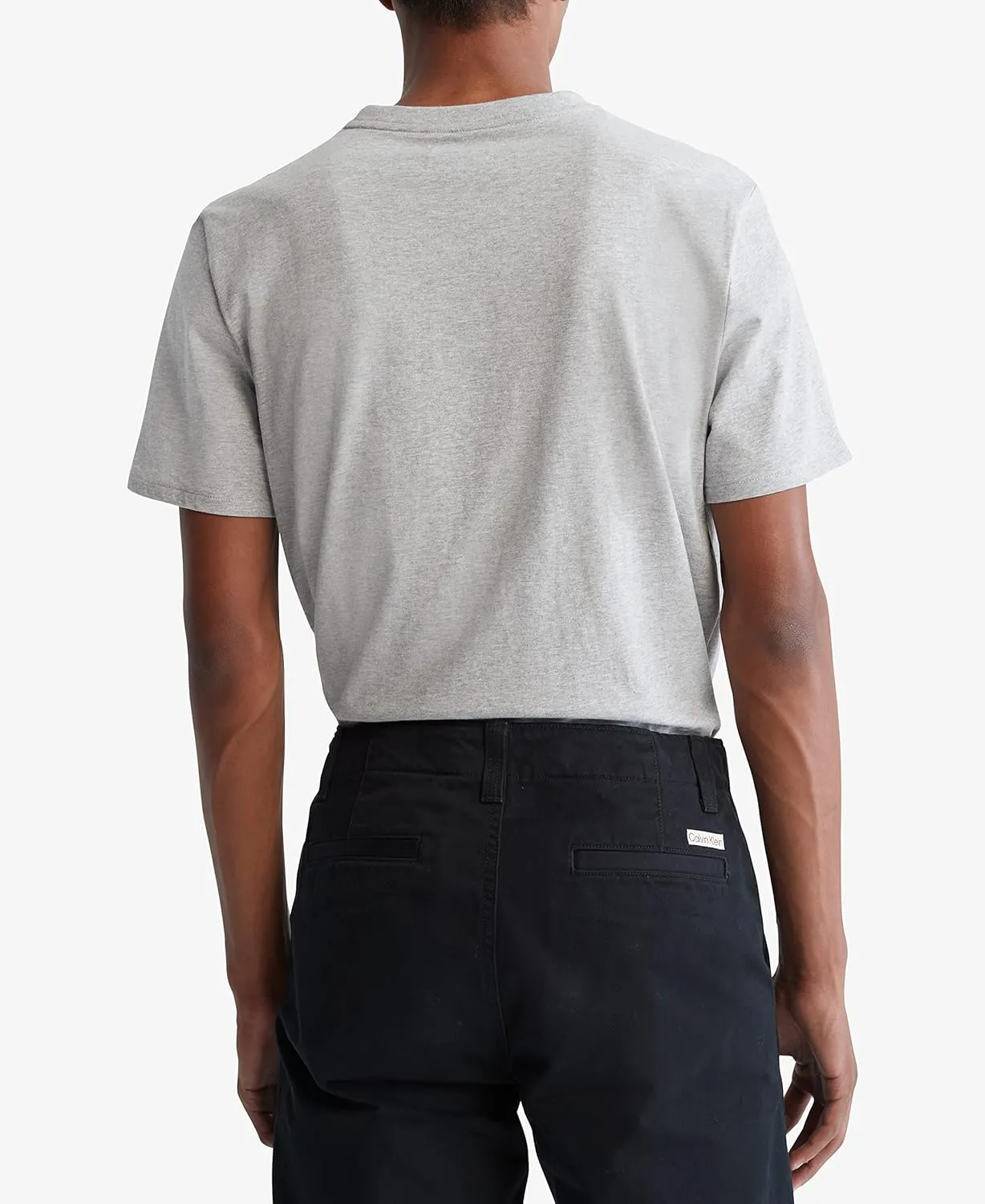 Calvin Klein Men's Smooth Cotton Solid V-Neck T-Shirt