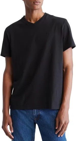 Calvin Klein Men's Smooth Cotton Solid V-Neck T-Shirt