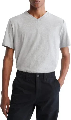 Calvin Klein Men's Smooth Cotton Solid V-Neck T-Shirt