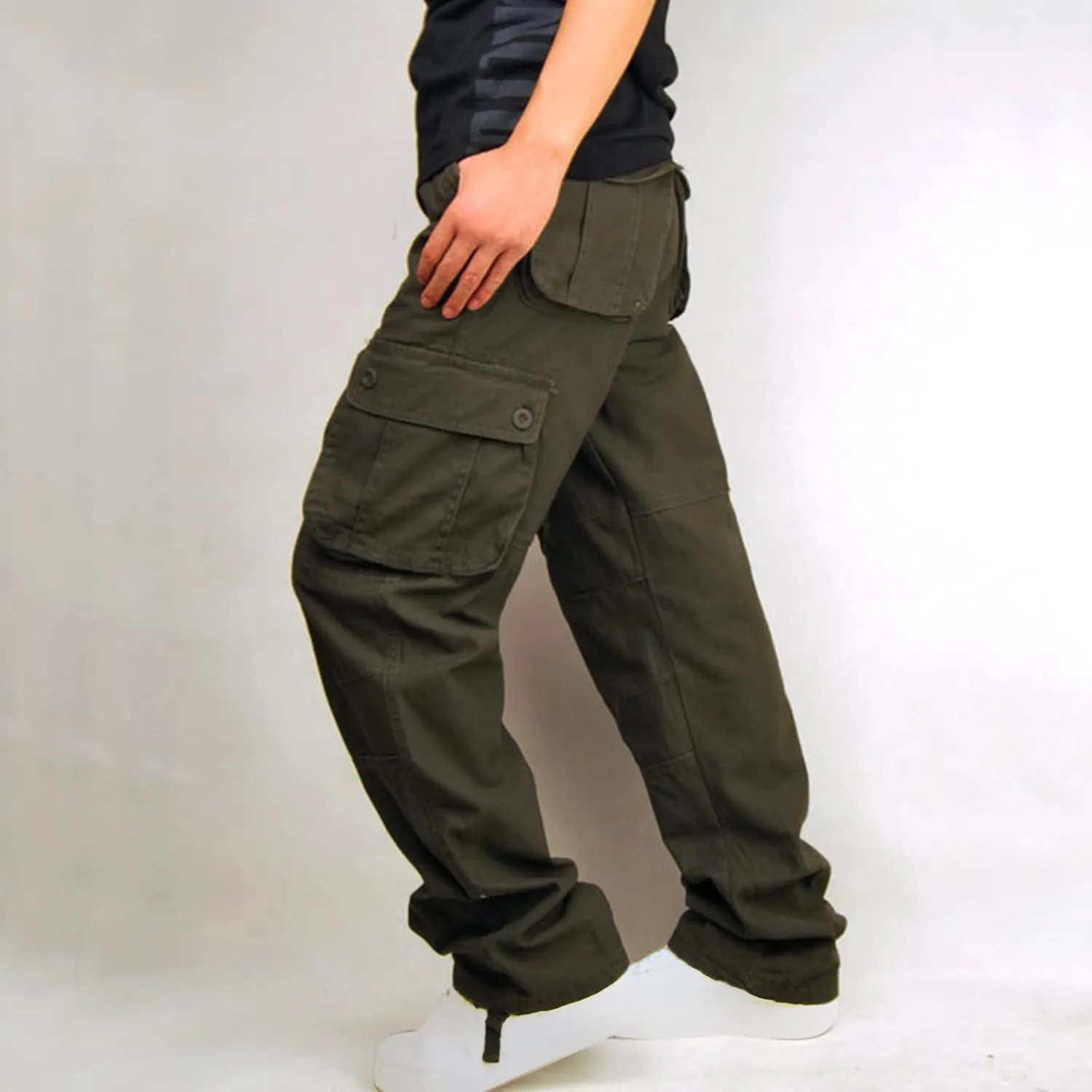 Cargo Pants for Men Casual Lightweight Work Pants Relaxed Fit Tactical Pant Jogger Classic Fit Multi Pockets Pants