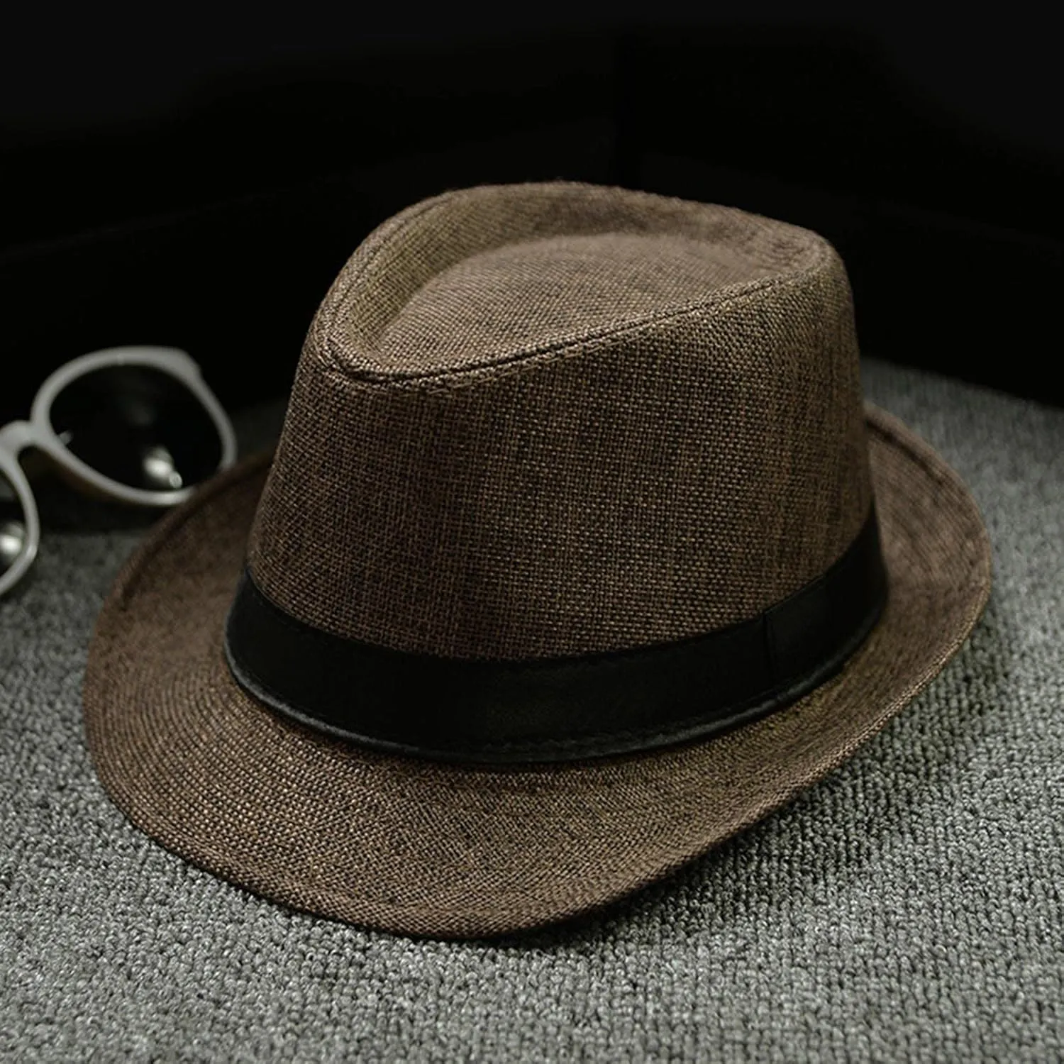 Classic Fedoras Hats Short Brim Panama Jazz Hat Cap for Men Women Costume Accessories Unisex Classic Fedora Hat