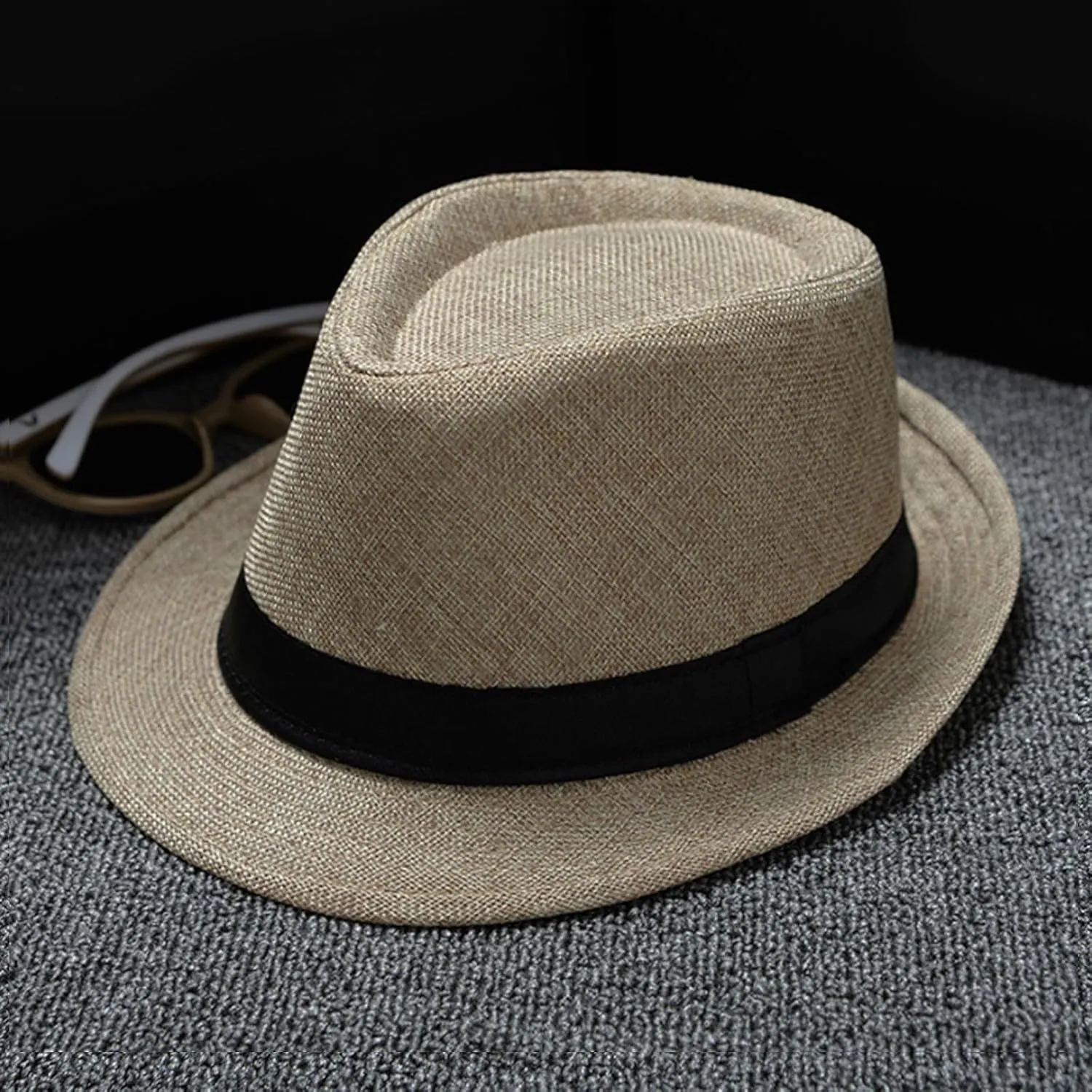 Classic Fedoras Hats Short Brim Panama Jazz Hat Cap for Men Women Costume Accessories Unisex Classic Fedora Hat