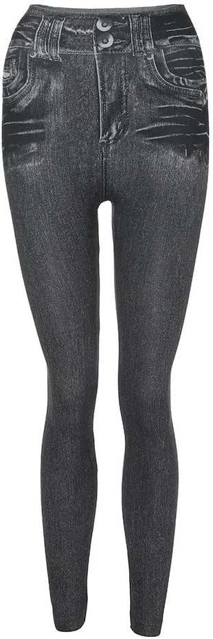 Classic Skinny Fit Curvy Denim Pants for Women Washed Stretch High Waisted Shaping Tapered Jeans Trouser with Pocket