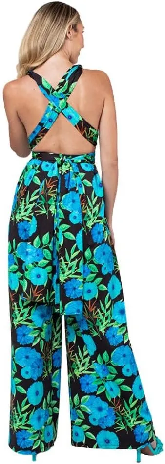 Convertible 4-in-1 Wide Leg Jumpsuit With Pockets