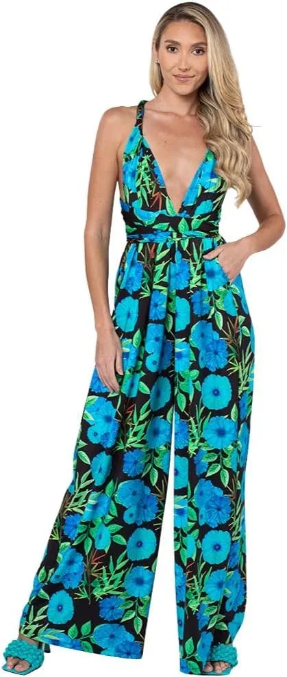 Convertible 4-in-1 Wide Leg Jumpsuit With Pockets