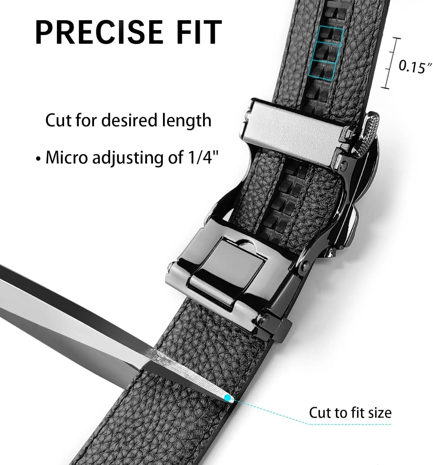 Cowboy Belt for Men Leather Ratchet Dress Belts for Men Adjustable Belt