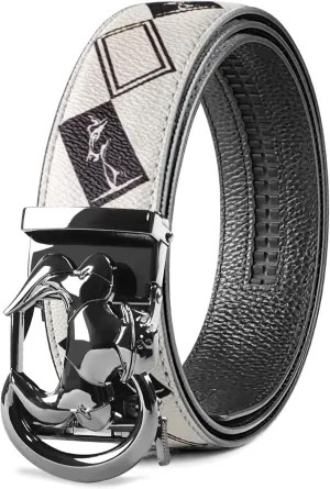 Cowboy Belt for Men Leather Ratchet Dress Belts for Men Adjustable Belt