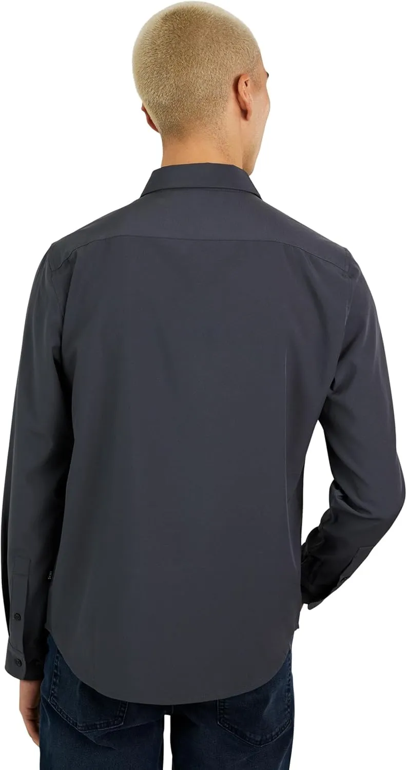 DKNY Men's Long Sleeve Button Down Shirt - Mens Casual Button Up Shirt