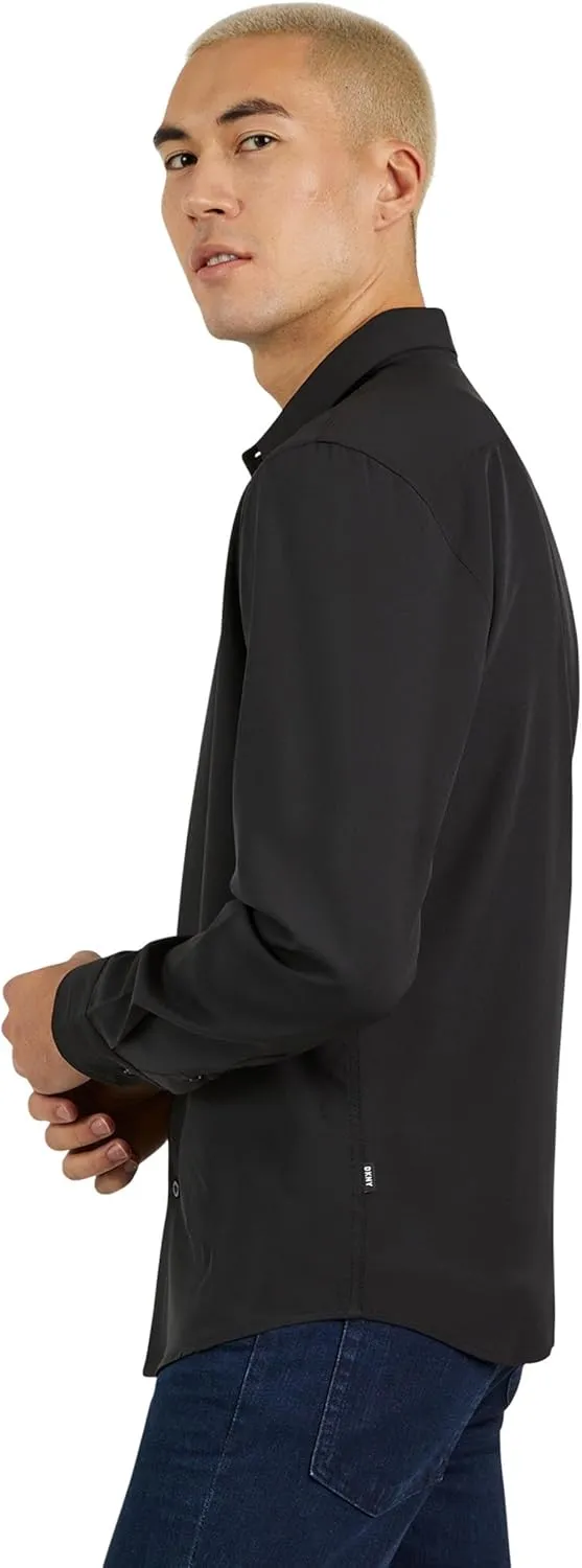 DKNY Men's Long Sleeve Button Down Shirt - Mens Casual Button Up Shirt