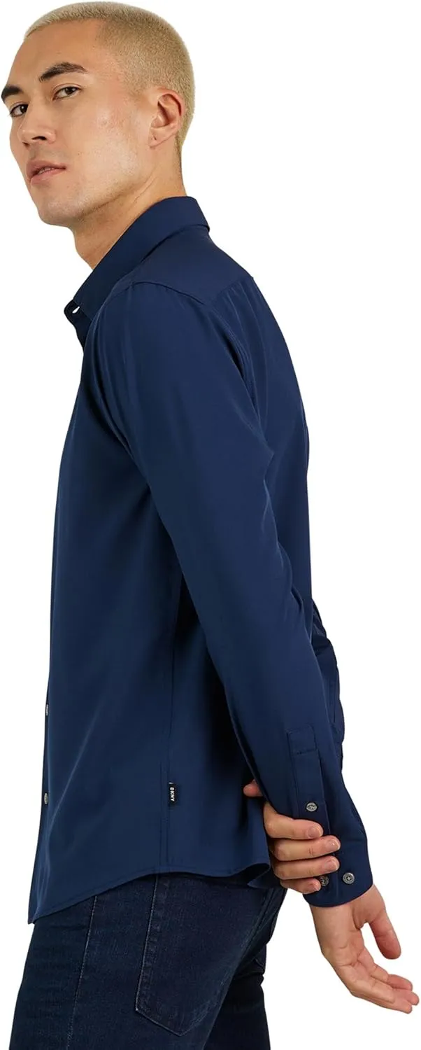 DKNY Men's Long Sleeve Button Down Shirt - Mens Casual Button Up Shirt