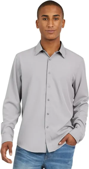 DKNY Men's Long Sleeve Button Down Shirt - Mens Casual Button Up Shirt