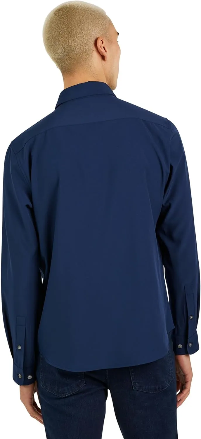 DKNY Men's Long Sleeve Button Down Shirt - Mens Casual Button Up Shirt