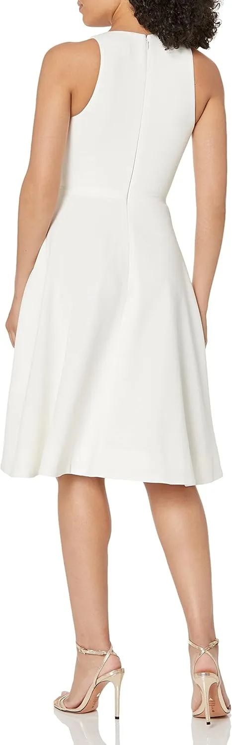 Dress the Population Women's Catalina Plunging V-Neck, a Line Midi