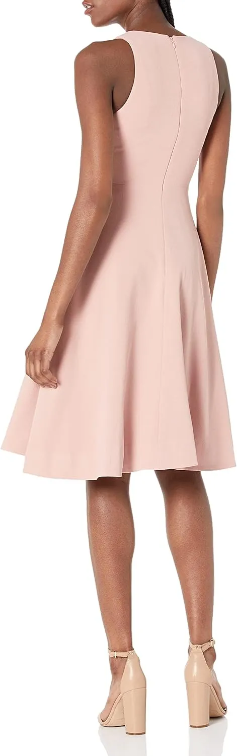 Dress the Population Women's Catalina Plunging V-Neck, a Line Midi