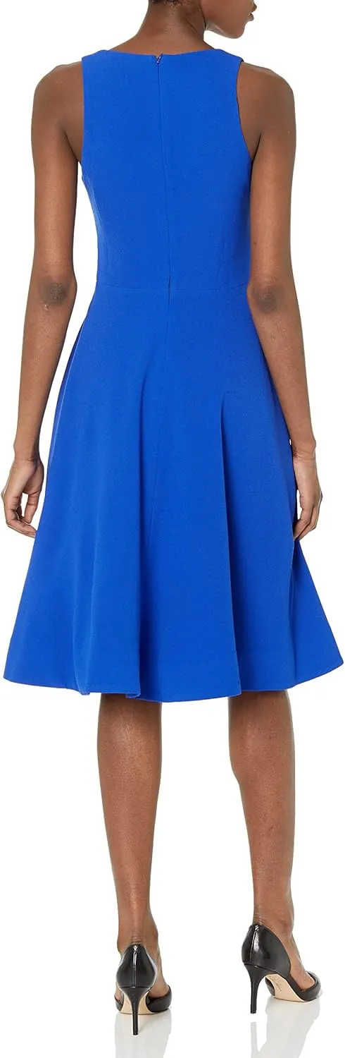 Dress the Population Women's Catalina Plunging V-Neck, a Line Midi