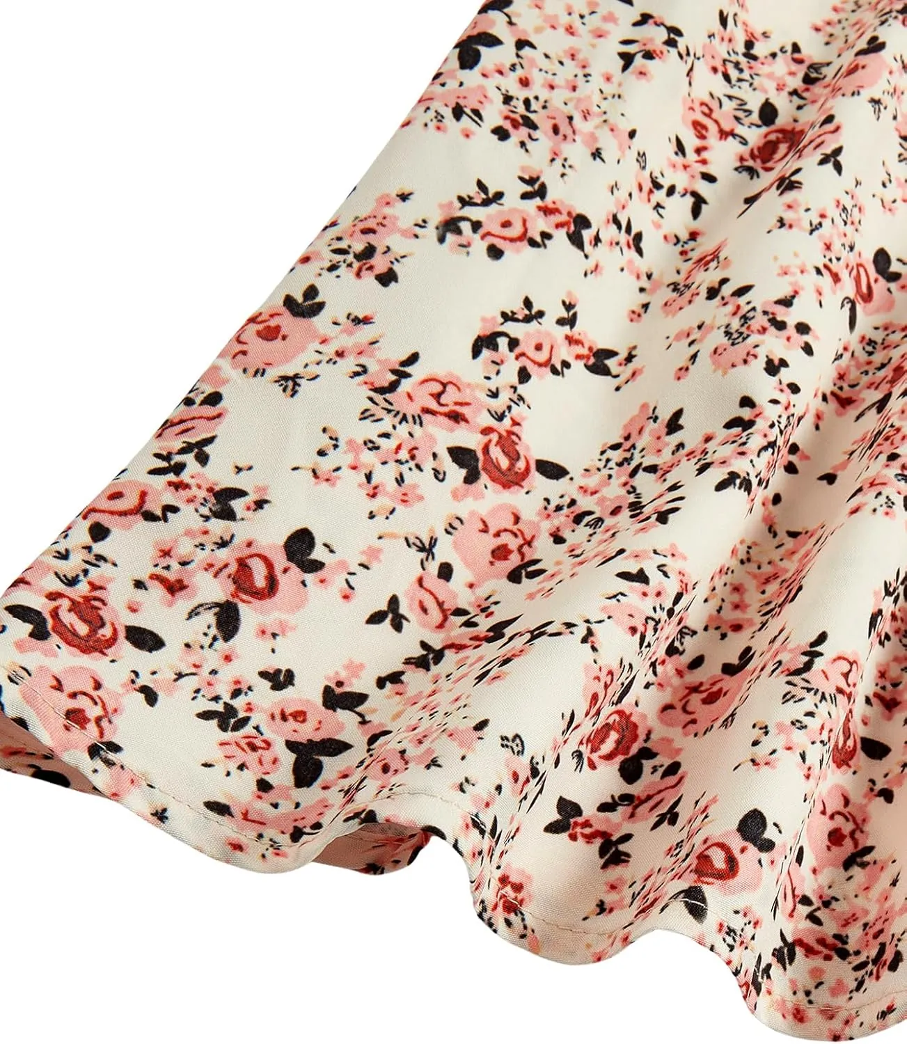 Floerns Women's Summer Floral Cherry Print A Line Short Cami Dress