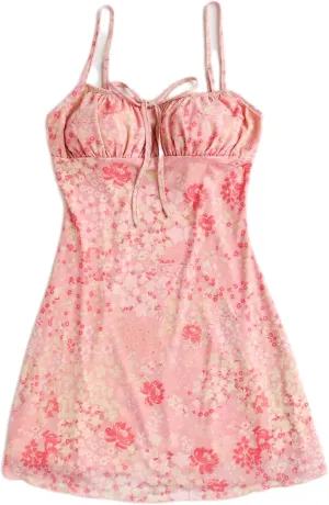 Floerns Women's Summer Floral Cherry Print A Line Short Cami Dress