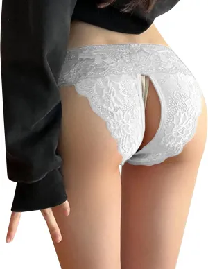 Franterd Sexy Panties for Women Lace Briefs Hollow Out Stretch Underwear, Womens Plus Size Thong Scallop Trim Thongs Briefs