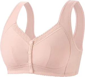 Front Closure Bras for Women Plus Size Nursing Bra Casual Breathable Push up Everyday Bras No Underwire Lingerie Soft