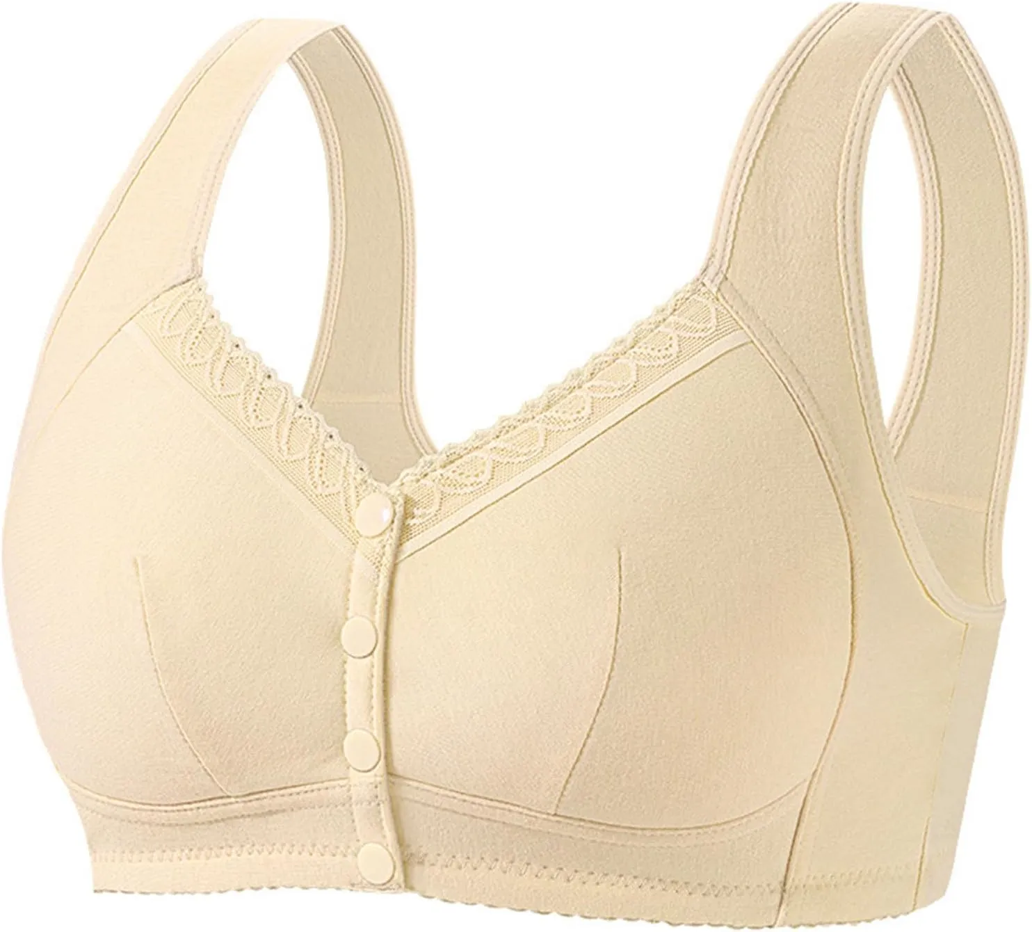 Front Closure Bras for Women Plus Size Nursing Bra Casual Breathable Push up Everyday Bras No Underwire Lingerie Soft