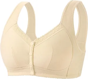 Front Closure Bras for Women Plus Size Nursing Bra Casual Breathable Push up Everyday Bras No Underwire Lingerie Soft