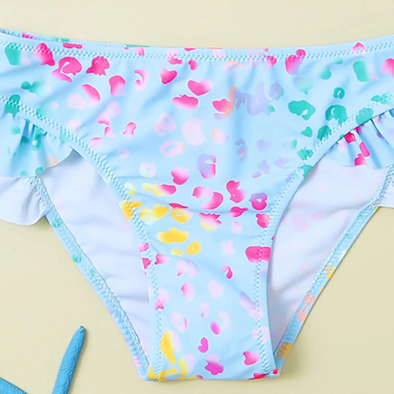 Girl's 2 Piece Swimsuit Sport High Waist Teen Kids Bikini Set Bathing Suit Swimwear Cute Bikini Sets