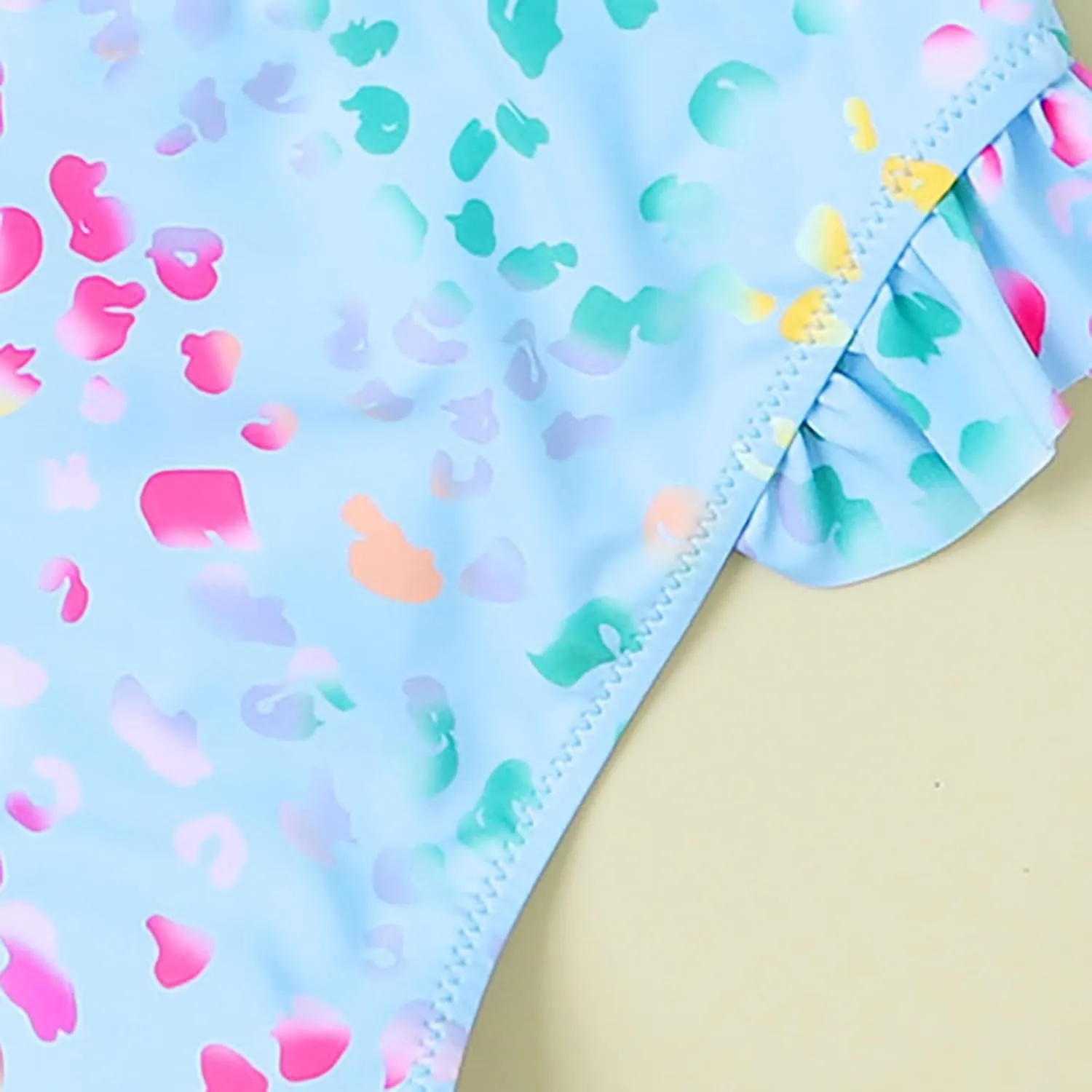 Girl's 2 Piece Swimsuit Sport High Waist Teen Kids Bikini Set Bathing Suit Swimwear Cute Bikini Sets