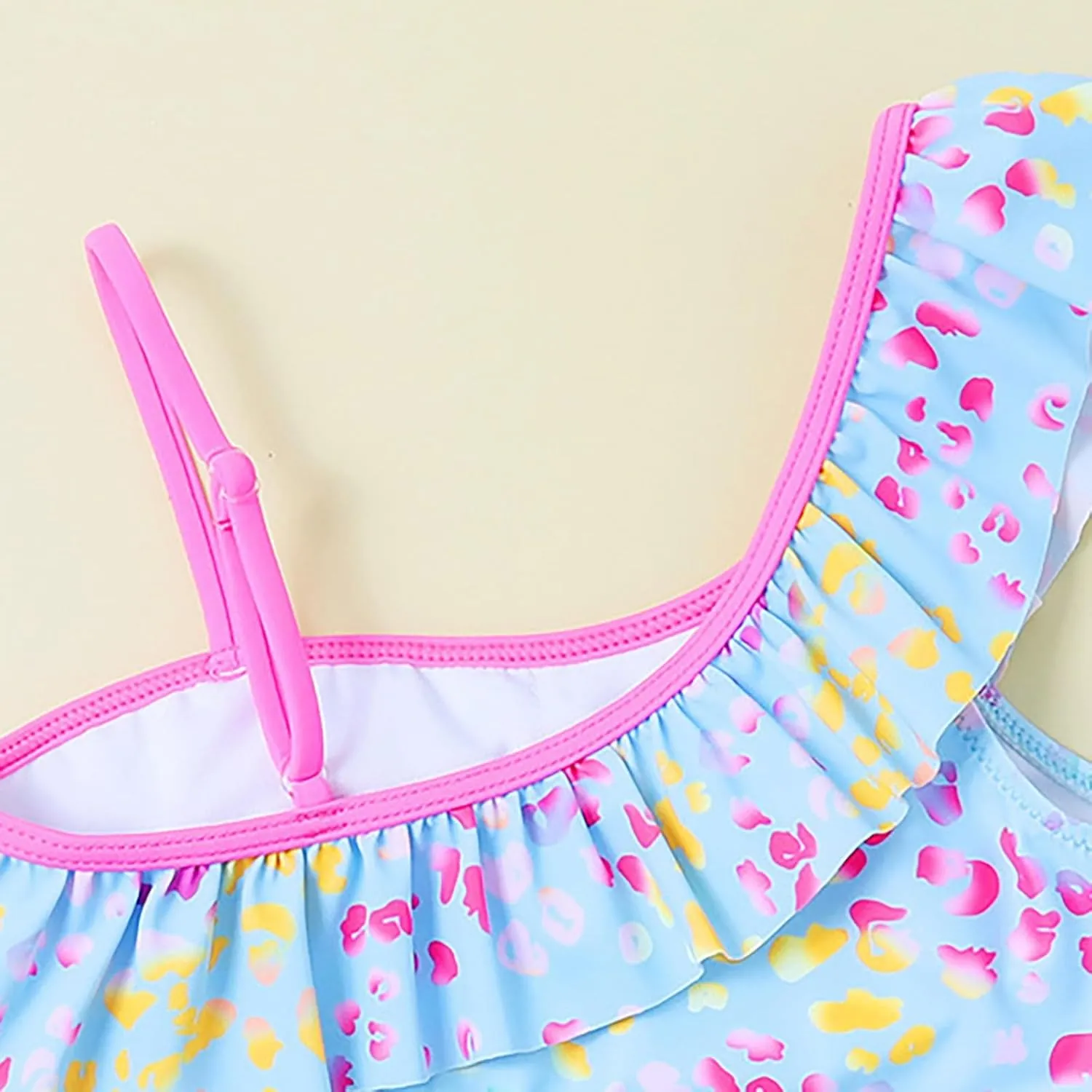 Girl's 2 Piece Swimsuit Sport High Waist Teen Kids Bikini Set Bathing Suit Swimwear Cute Bikini Sets