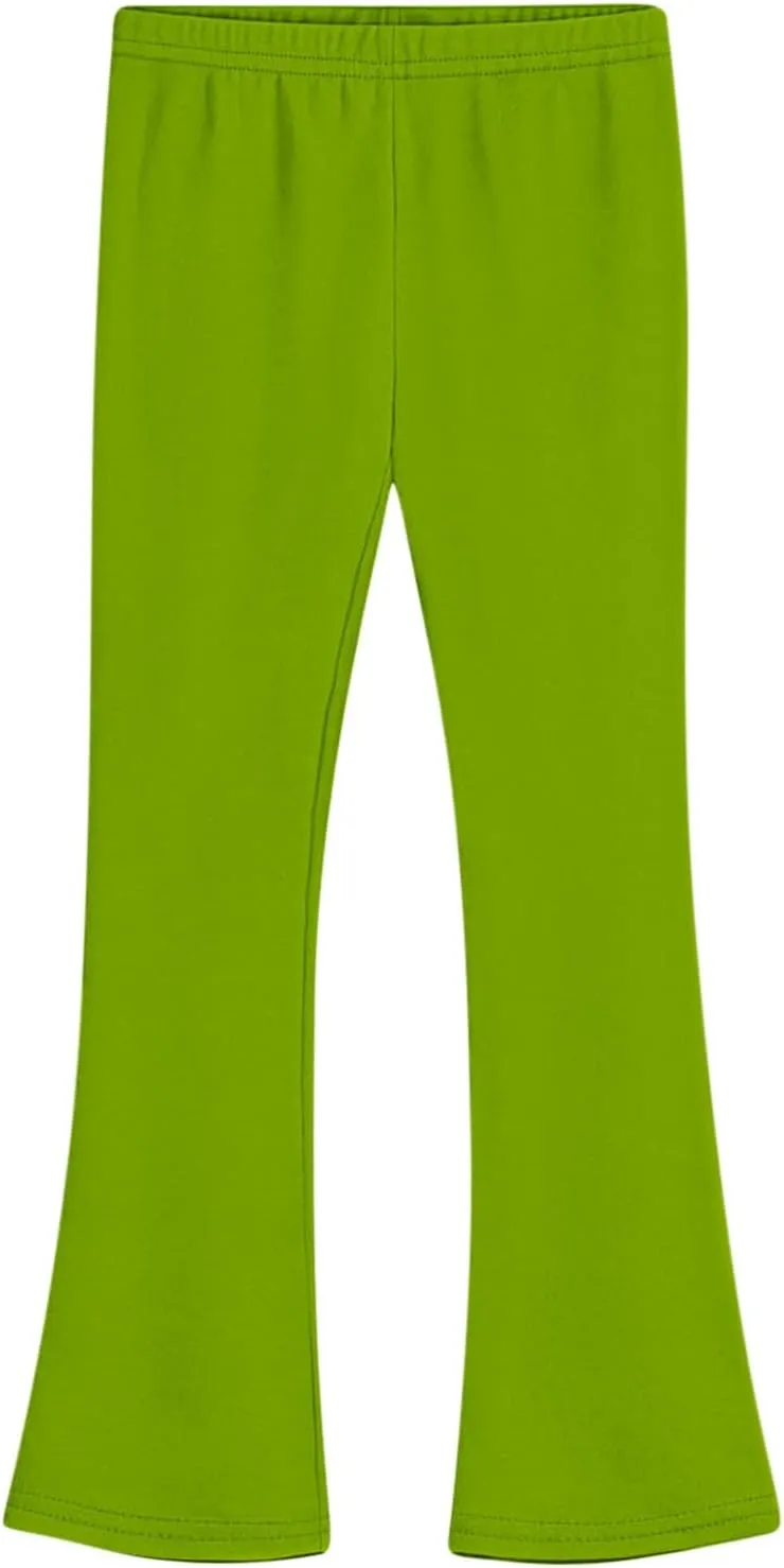 Girls Leggings Casual High Waisted Flare Pants Kids Stretch Workout Yoga Leggings Dance School Uniforms 2-13 Years
