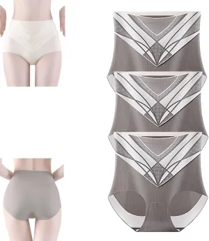 High Waist Seamless Liquid Ice Silk Shaping Pants, Women Butt Lifting Ice Silk Body Shapewear Brief