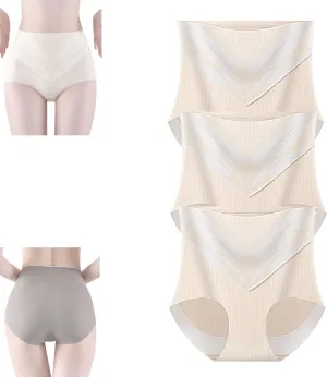 High Waist Seamless Liquid Ice Silk Shaping Pants, Women Butt Lifting Ice Silk Body Shapewear Brief