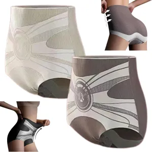High Waist Seamless Liquid Ice Silk Shaping Pants,Women's Tummy-Controlling Buttocks-Lifting Underwear