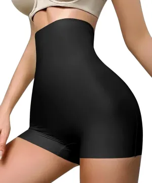 High-Waist Seamless Shaping Boyshorts Panties for Women Slip Shorts Under Dress Shapewear Tummy Control Underwear