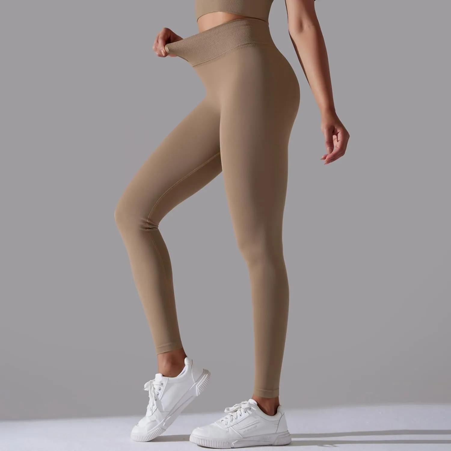 High Waisted Leggings for Women Smooth Soft Yoga Pants Stretchy Tummy Butt Lifting Tights Fashion Thermal Sweatpants
