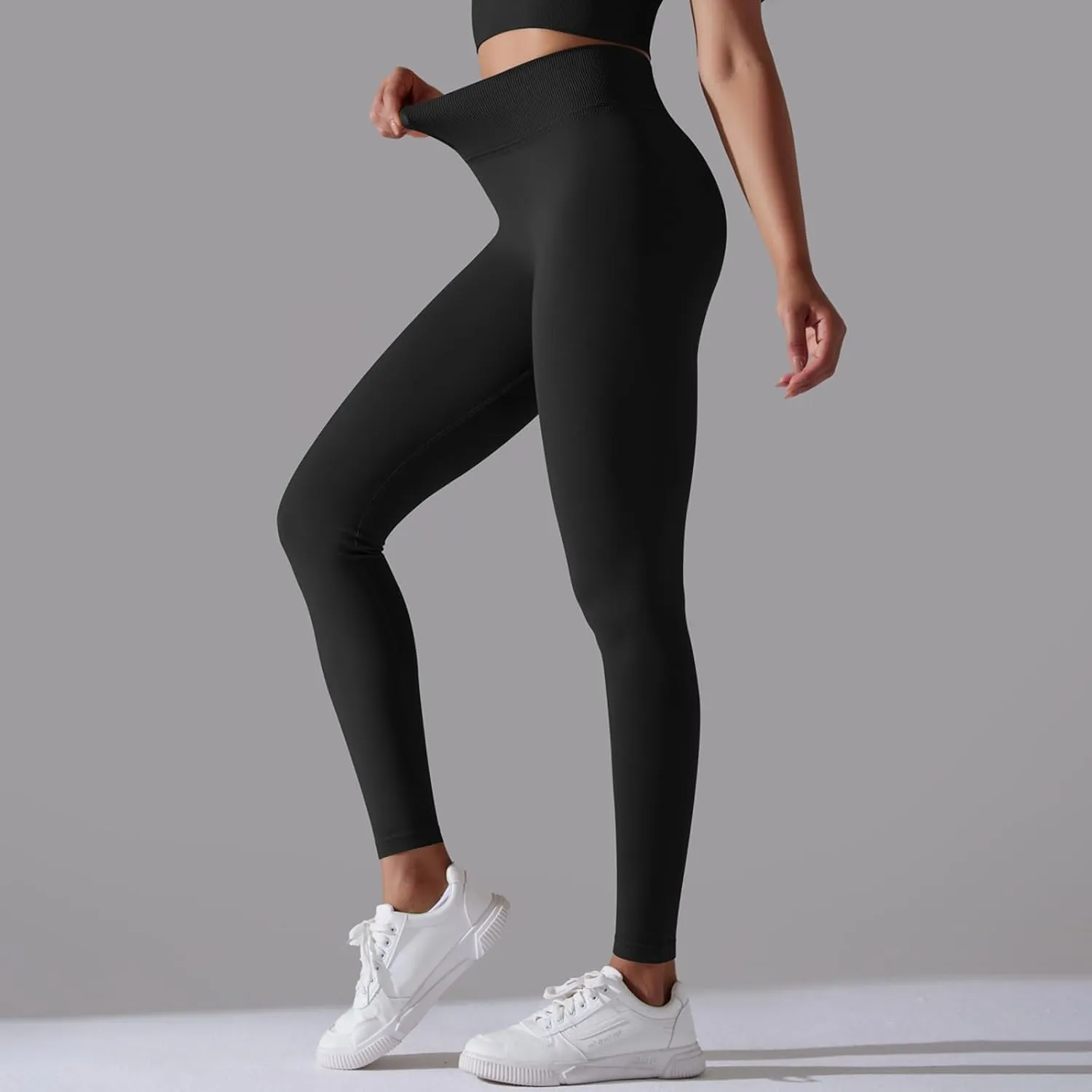 High Waisted Leggings for Women Smooth Soft Yoga Pants Stretchy Tummy Butt Lifting Tights Fashion Thermal Sweatpants