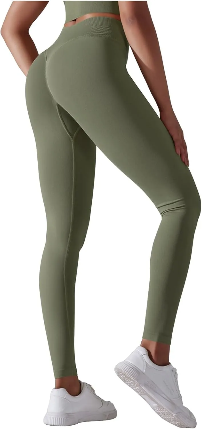 High Waisted Leggings for Women Smooth Soft Yoga Pants Stretchy Tummy Butt Lifting Tights Fashion Thermal Sweatpants