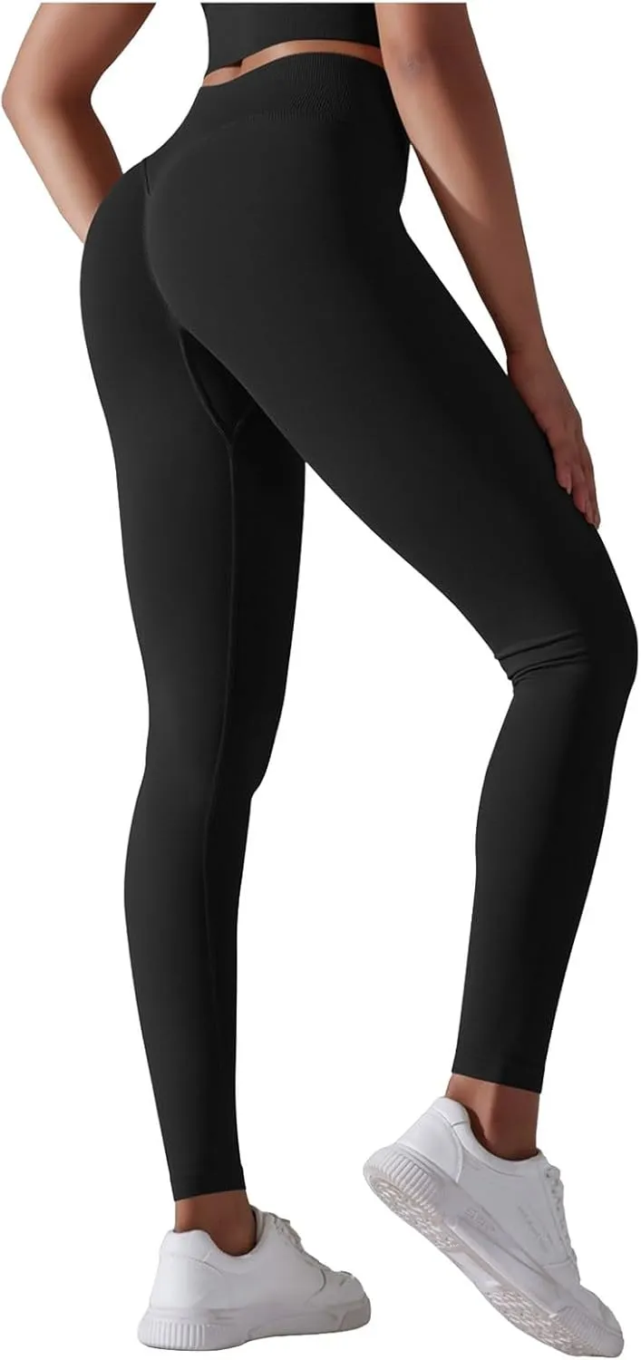 High Waisted Leggings for Women Smooth Soft Yoga Pants Stretchy Tummy Butt Lifting Tights Fashion Thermal Sweatpants