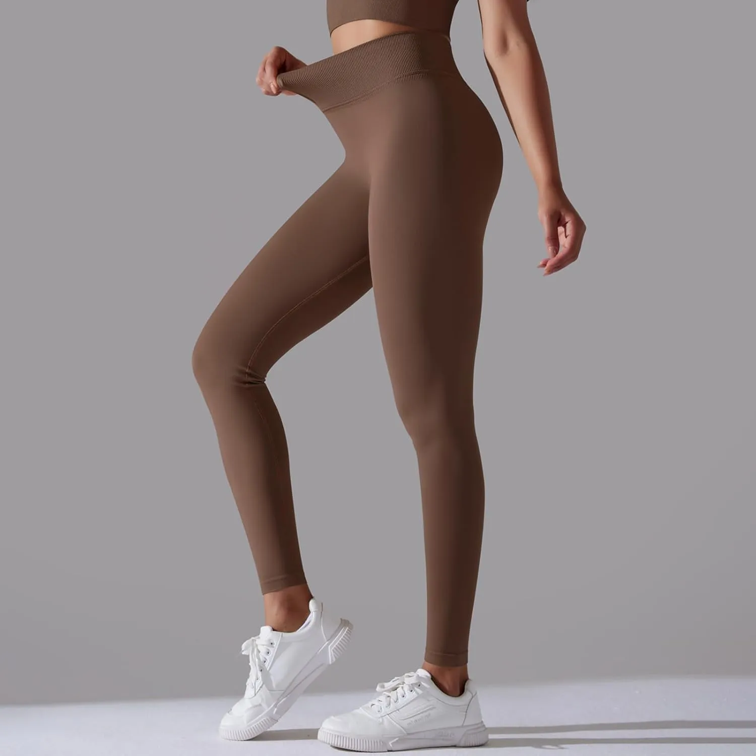 High Waisted Leggings for Women Smooth Soft Yoga Pants Stretchy Tummy Butt Lifting Tights Fashion Thermal Sweatpants